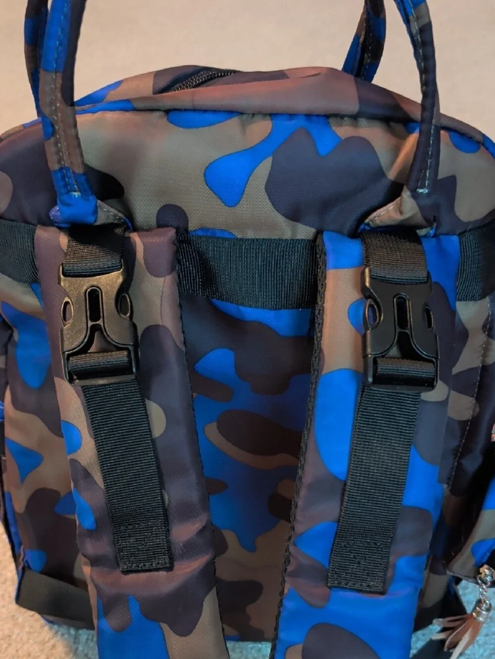 Blue Camo Diaper Bag Backpack - BabbleRoo